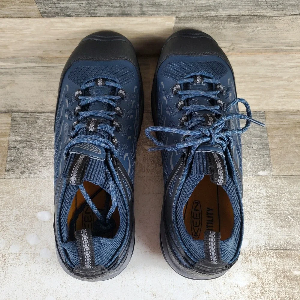 Keen Utility Flint II Sport Work Boots Womens Sz 9 M Midnight Navy Steel Gray